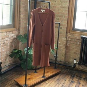 HIATUS Orange long sleeve dress with buttons